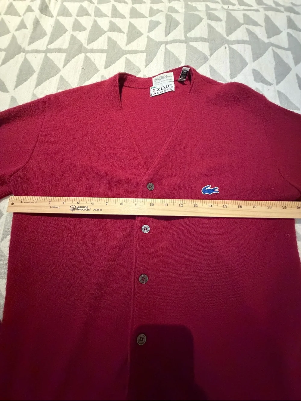 Lacoste Saks Fifth Avenue Vintage Cardigan - Medium